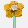 HOFF Deco | Deco>MOUTHBLOWN CRYSTAL FLOWER MUSTARD