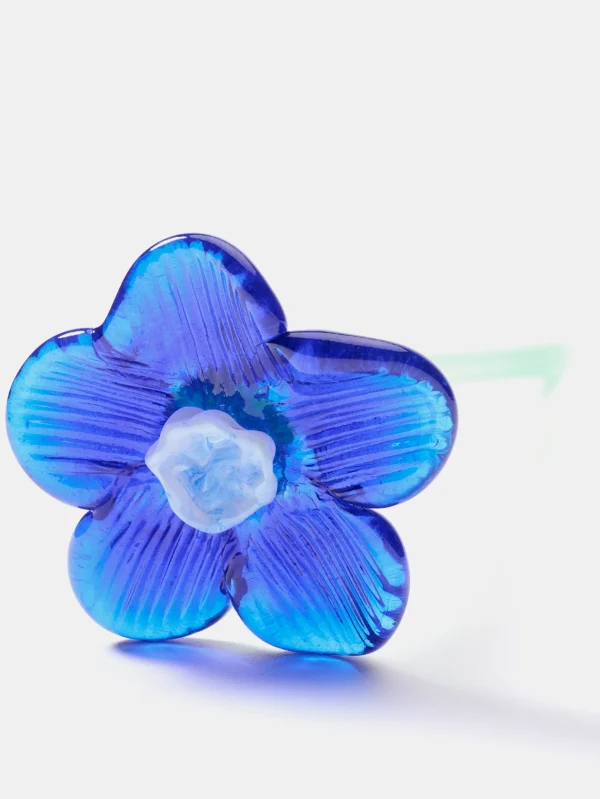 HOFF Deco | Deco>MOUTHBLOWN CRYSTAL FLOWER BLUE