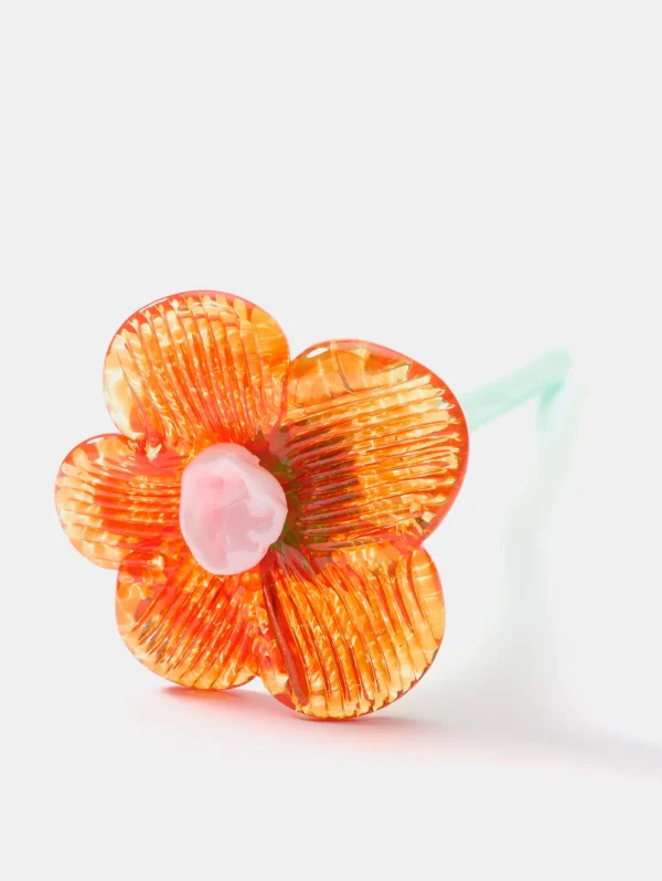 HOFF Deco | Deco>MOUTHBLOWN CRYSTAL FLOWER ORANGE
