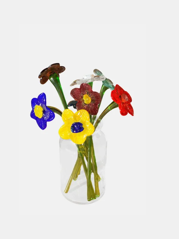 HOFF Deco | Deco>MOUTHBLOWN CRYSTAL FLOWER MUSTARD