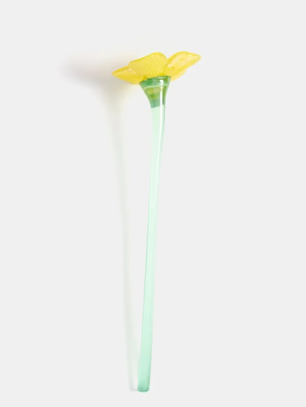 HOFF Deco | Deco>MOUTHBLOWN CRYSTAL FLOWER YELLOW