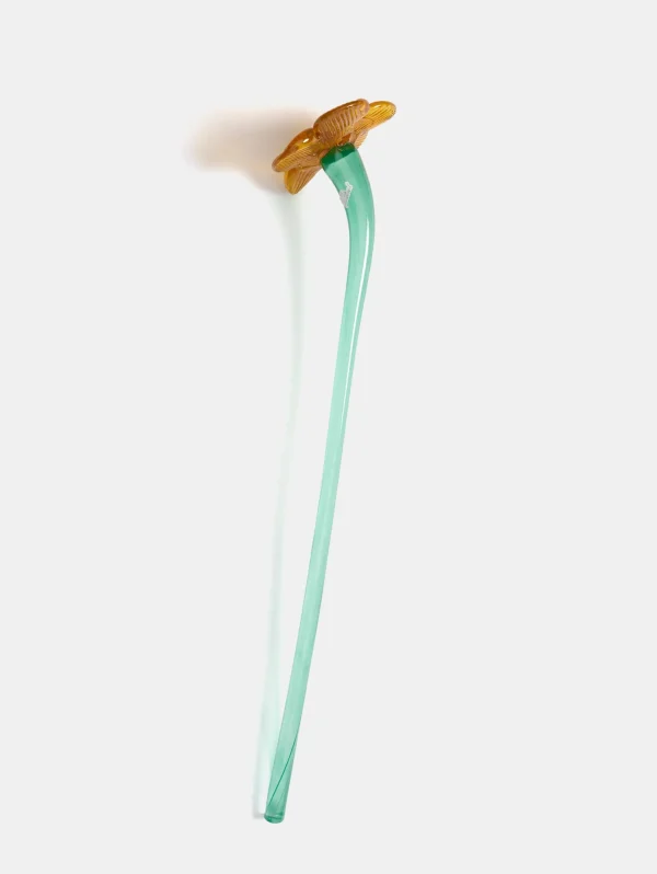 HOFF Deco | Deco>MOUTHBLOWN CRYSTAL FLOWER MUSTARD