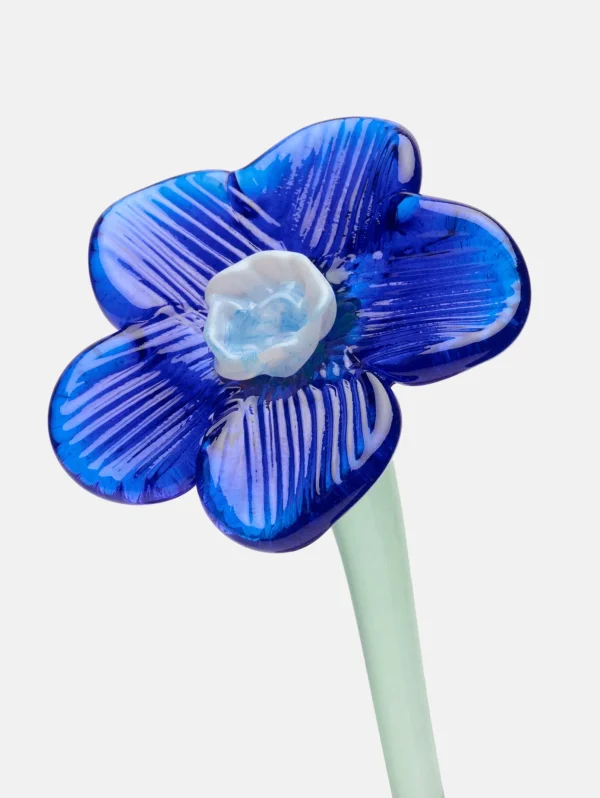 HOFF Deco | Deco>MOUTHBLOWN CRYSTAL FLOWER BLUE