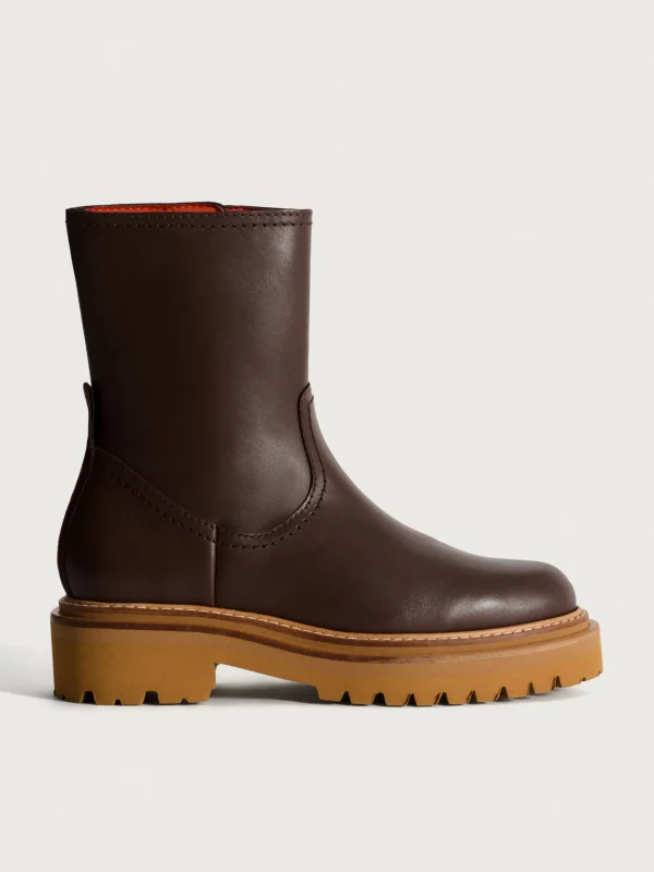 HOFF Boots and ankle boots>OFFICE BROWN LEATHER BOOT