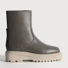 HOFF Boots and ankle boots>OFFICE GRAY LEATHER BOOT
