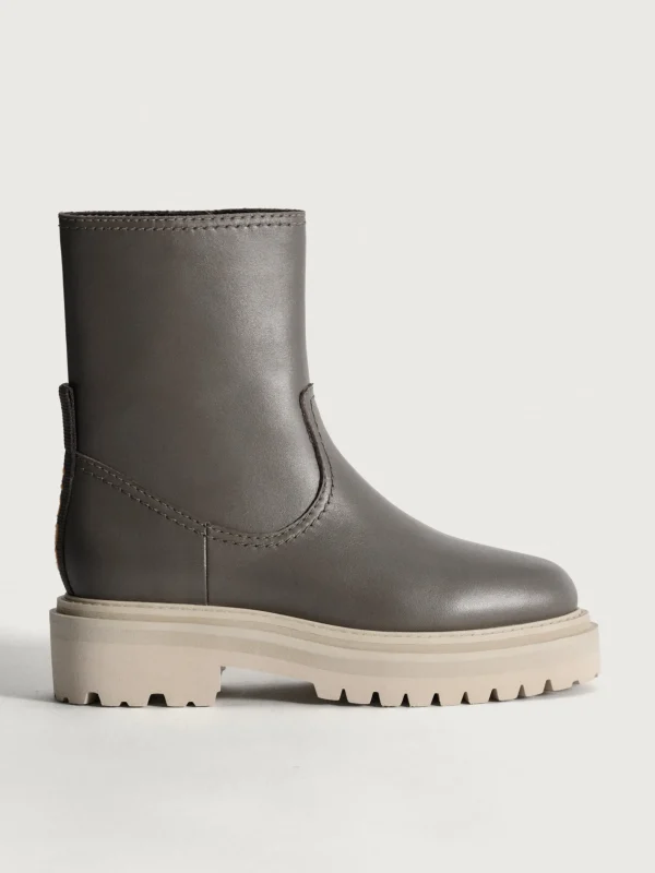 HOFF Boots and ankle boots>OFFICE GRAY LEATHER BOOT