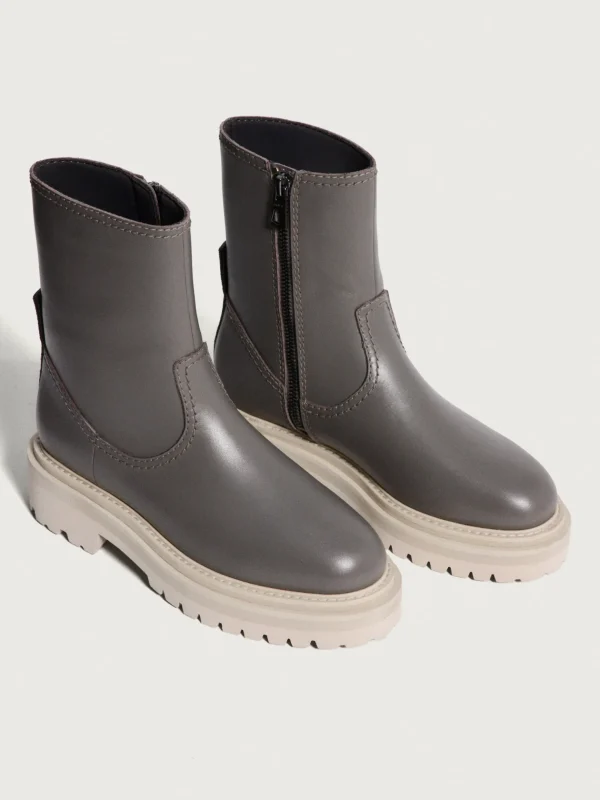 HOFF Boots and ankle boots>OFFICE GRAY LEATHER BOOT