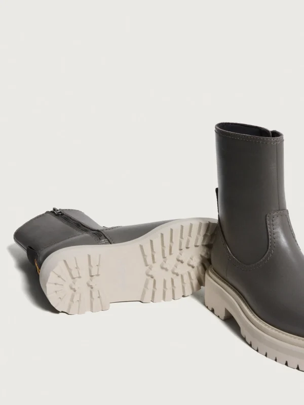HOFF Boots and ankle boots>OFFICE GRAY LEATHER BOOT