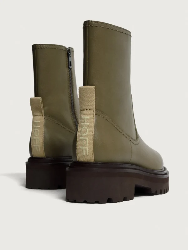 HOFF Boots and ankle boots>OFFICE GREEN LEATHER BOOT