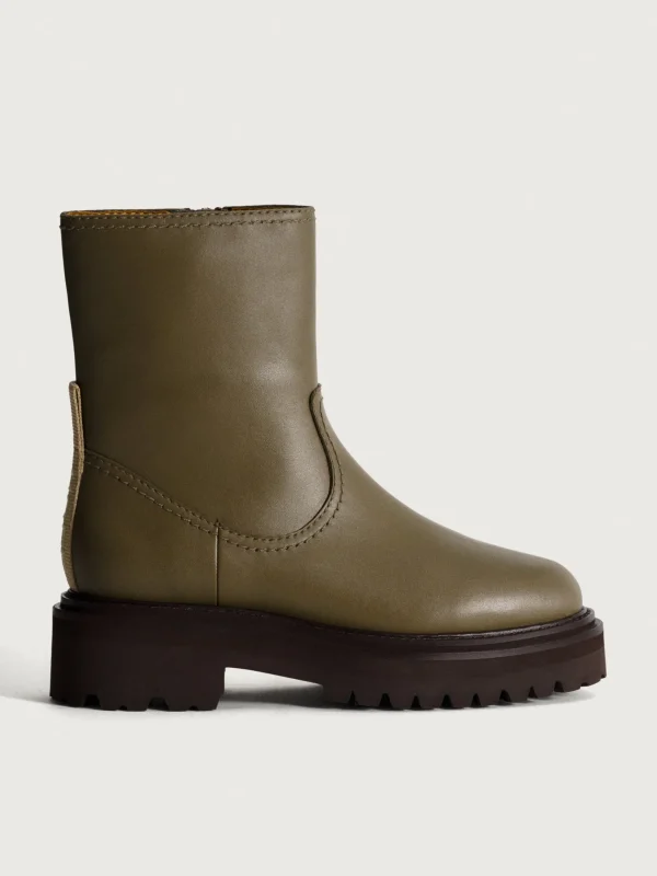 HOFF Boots and ankle boots>OFFICE GREEN LEATHER BOOT