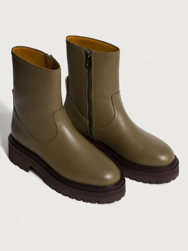 HOFF Boots and ankle boots>OFFICE GREEN LEATHER BOOT