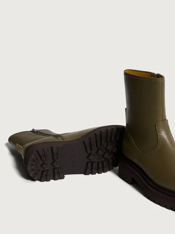 HOFF Boots and ankle boots>OFFICE GREEN LEATHER BOOT