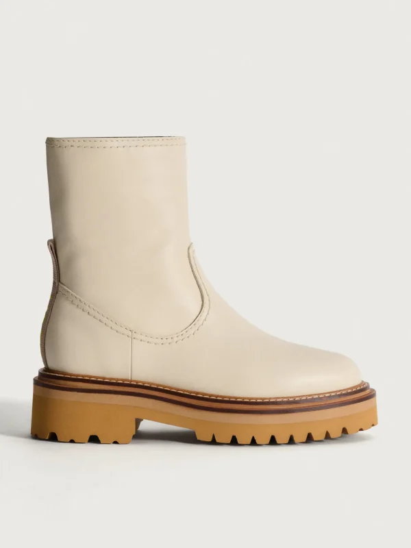 HOFF Boots and ankle boots>OFFICE OFF WHITE LEATHER BOOT