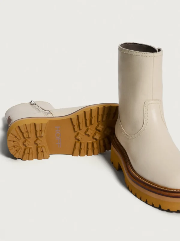 HOFF Boots and ankle boots>OFFICE OFF WHITE LEATHER BOOT