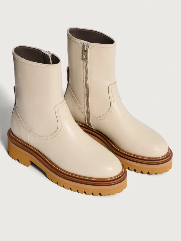 HOFF Boots and ankle boots>OFFICE OFF WHITE LEATHER BOOT